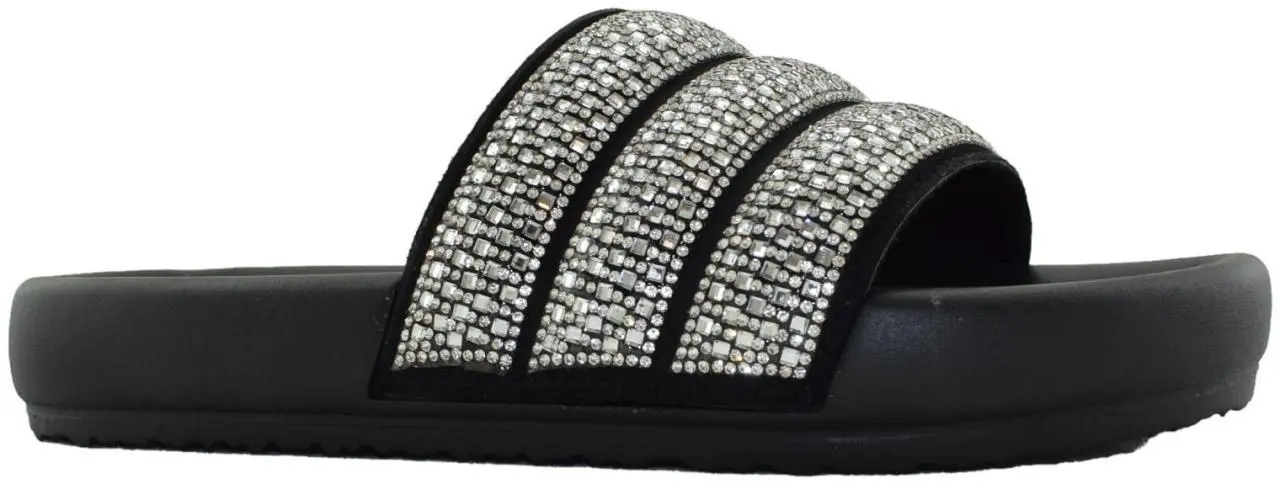 Купить 1097-251 black GlamForever Сланцы женские за 1 830 руб. в интернет-магазине Дом Обуви