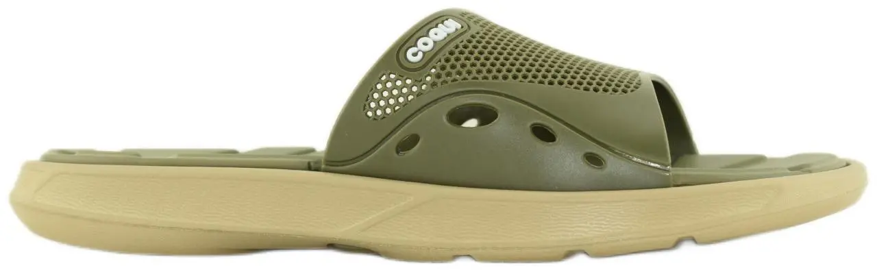 Купить 6194 Beige-Army green COQUI Мужские шлепанцы за 1 730 руб. в интернет-магазине Дом Обуви