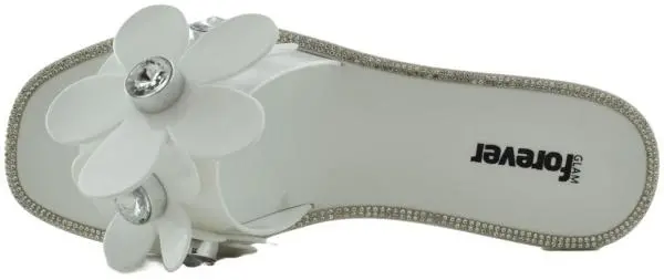 Купить 1040-251 White GlamForever Сланцы женские за 1 790 руб. в интернет-магазине Дом Обуви